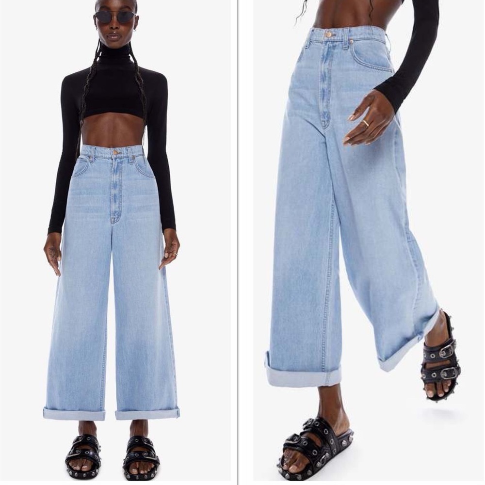 Mother Snacks!HIGH WAISTED PUSH POP CUFF CROP DENIM - JUST A NIBBLE⭐️